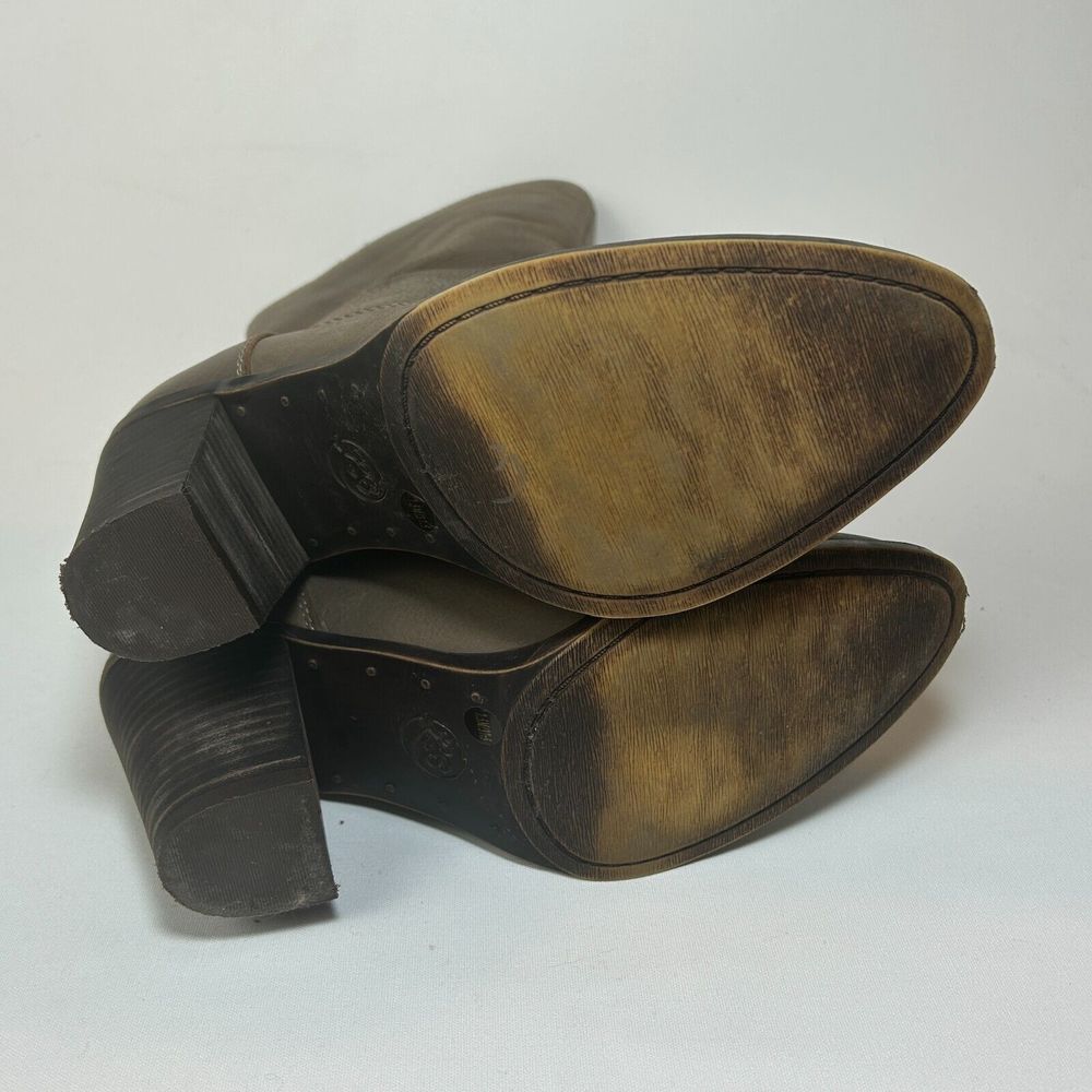 Lucky Brand Embrleigh Taupe Leather Mid Shaft Boots Booties Size 7.5 - Picture 11 of 13